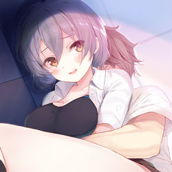 This is a pixiv picture whose title is 更衣室でモブ子ちゃんと.