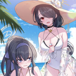 This is a pixiv picture whose title is 水着ウイ＆ヒナタ.