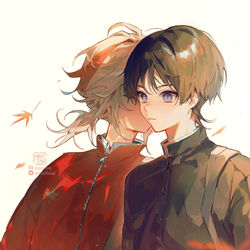 This is a pixiv picture whose title is 🍁☂️.