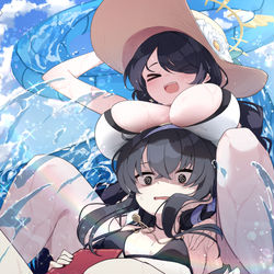 This is a pixiv picture whose title is ウォータースライダーするヒナウイ.