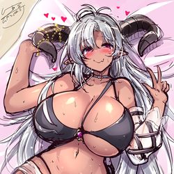 This is a pixiv picture whose title is 【グラブル】水着フェディエル様、描いたら出る！（※結果出ました）.