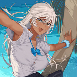 This is a pixiv picture whose title is 褐色JK.