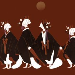 This is a pixiv picture whose title is 神使.