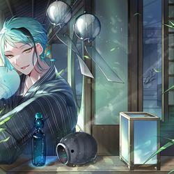 This is a pixiv picture whose title is ひすいのひと夏.