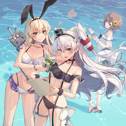 This is a pixiv picture whose title is 天津風 島風 雪風.