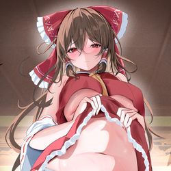 This is a pixiv picture whose title is reimu.
