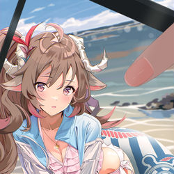 This is a pixiv picture whose title is 艾雅法拉泳装.