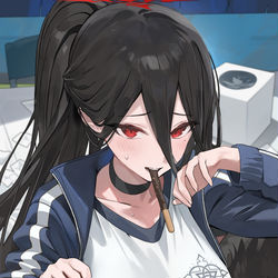 This is a pixiv picture whose title is 羽川ハスミ.