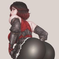 This is a pixiv picture whose title is RWBY : summer rose behind.