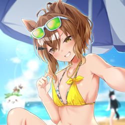 This is a pixiv picture whose title is SSRジャングルポケット ドスケベホットサマー.