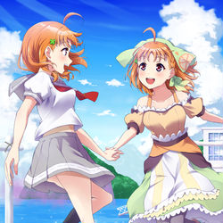 This is a pixiv picture whose title is 千歌ちゃん&チカちゃん誕生日おめでとう！！！.