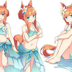 This is a pixiv picture whose title is 水着スズカさん.