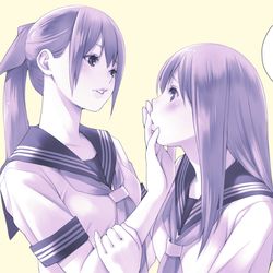 This is a pixiv picture whose title is 優等生ガールと天然ガール.