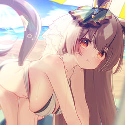 This is a pixiv picture whose title is まったりしたいトレーナーvs泳ぎに行きたいダイヤちゃん.