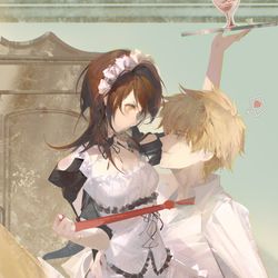 This is a pixiv picture whose title is 会長はメイド様！.