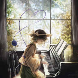 This is a pixiv picture whose title is 🎹.