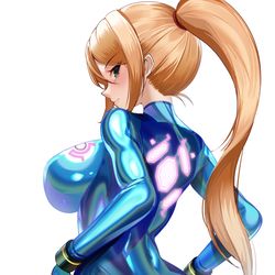 This is a pixiv picture whose title is Zerosuit samus.