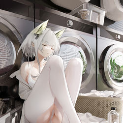 This is a pixiv picture whose title is 洗衣.