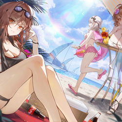 This is a pixiv picture whose title is カウンターズ三人の夏.