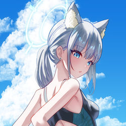 This is a pixiv picture whose title is 水着シロコ.