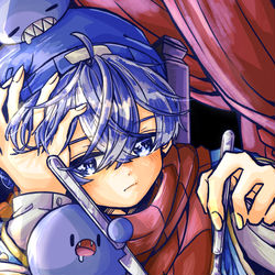 This is a pixiv picture whose title is パンケーキにブルーベリーソースを添えて.