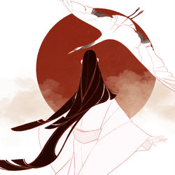 This is a pixiv picture whose title is 鶴見.