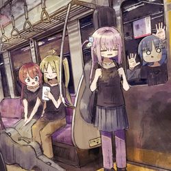 This is a pixiv picture whose title is ライブの帰り.