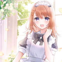 This is a pixiv picture whose title is メイドみのりちゃん🍀.