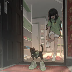 This is a pixiv picture whose title is 平凡的一天-小云兮出门.