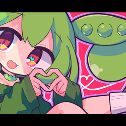 This is a pixiv picture whose title is 💚.