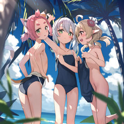 This is a pixiv picture whose title is お着替え中.
