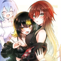 This is a pixiv picture whose title is ♡みこルカハグ♡.