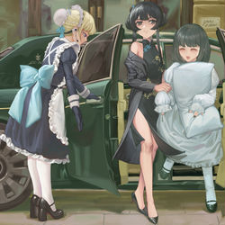 This is a pixiv picture whose title is ホテルの前.