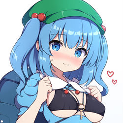 This is a pixiv picture whose title is エッチ衣装にとり.