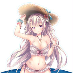 This is a pixiv picture whose title is その水着で聖女は無理でしょ…….