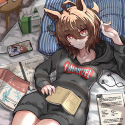 This is a pixiv picture whose title is くつろぎタキオン.