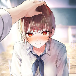 This is a pixiv picture whose title is 大好きナデナデ.