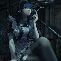 This is a pixiv picture whose title is メイドさん.