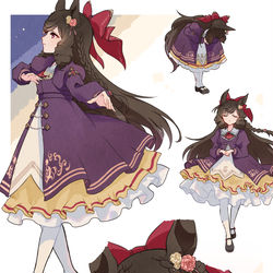 This is a pixiv picture whose title is パドックのお二人.
