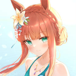 This is a pixiv picture whose title is 水着スズカさん.