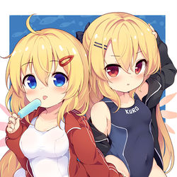 This is a pixiv picture whose title is スク水りりーず.
