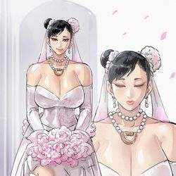 This is a pixiv picture whose title is 結婚式.