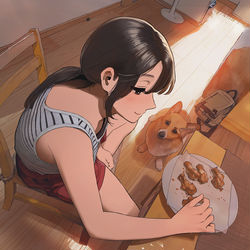 This is a pixiv picture whose title is 毎食感じる圧.