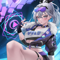 This is a pixiv picture whose title is Silver Wolf.