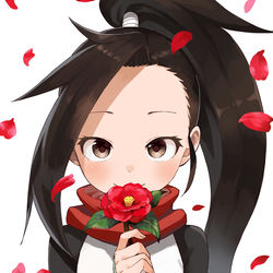 This is a pixiv picture whose title is くノ一ツバキ最終巻でました.