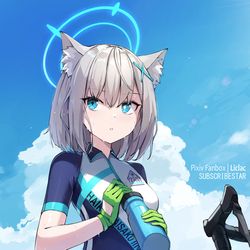 This is a pixiv picture whose title is シロコちゃん・Shiroko-chan.