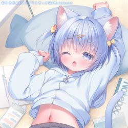 This is a pixiv picture whose title is おひるね休憩するにゃ～🐱.。o○.