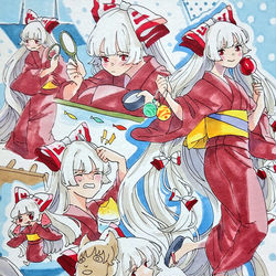 This is a pixiv picture whose title is 夏祭りもこ！.
