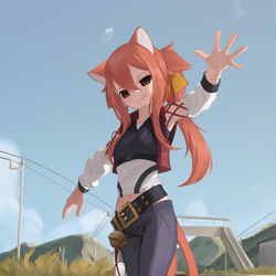 This is a pixiv picture whose title is traintracks.