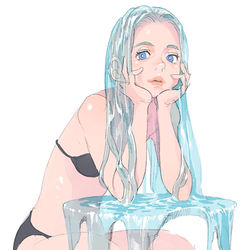 This is a pixiv picture whose title is water hair.